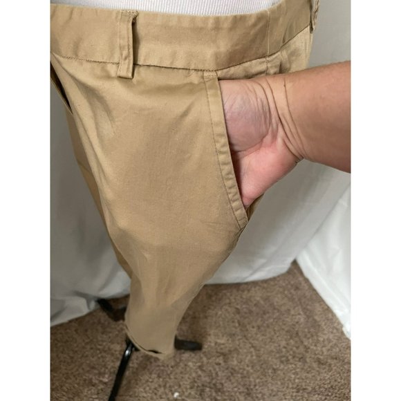 Grace Elements Petite Khaki Roll Bottom Capri Pants - Picture 8 of 11